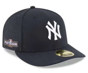 New Era 59Fifty Hombres Gorra New York Yankees Bajo Perfil Azul Marino Gorra Ajustada 7 1/8 - Imagen 1 de 4
