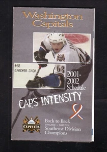 Washington Capitals Jaromir Jagr 2001-02 calendario de bolsillo gigante - Imagen 1 de 2