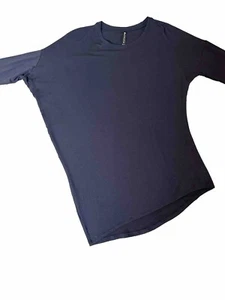 Athleta Women's Cloudlight Restore Long Sleeve Asymmetrical Top Navy Size Medium - Picture 1 of 5