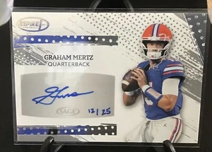 2025 SAGE Aspire plata autógrafo novato 12/25 Graham Mertz Texans - Imagen 1 de 1