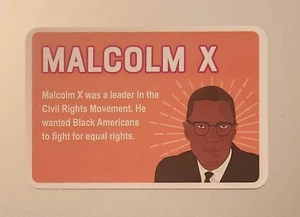 MALCOLM X CARD USA JUMBO SIZE CARD - Picture 1 of 1