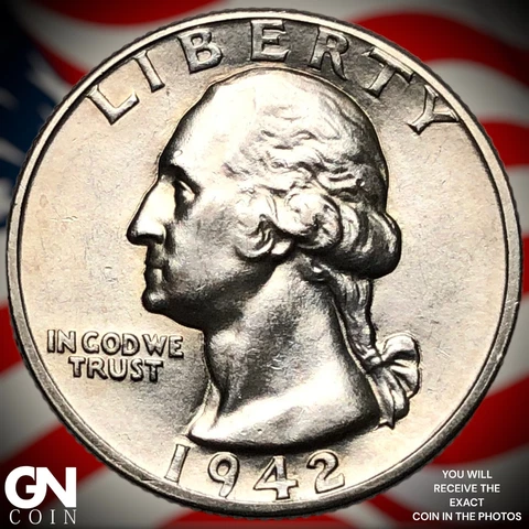 1942 S Washington Quarter  Q7572 Cover