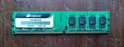 Corsair VS2GB800D2 RAM (2 GB, PC2-6400 (DDR2-800), DDR2 SDRAM, 800 MHz, DIMM 240 - Immagine 1 di 3