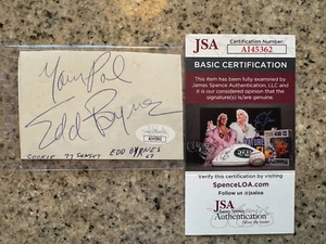 Edd Byrnes - Actor: "77 Sunset Strip" - Autographed Card JSA Certified - Picture 1 of 1