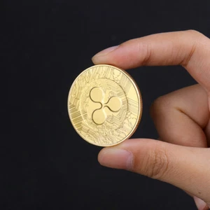 Commemorative Decoration Gold Plate Round Souvenirs Metal Craft Ripple Coin Gift - Picture 1 of 7