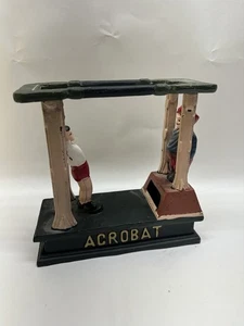 Akrobatenbank antike mechanische Bank aus Gusseisen funktioniert Reproduktion - Bild 1 von 3