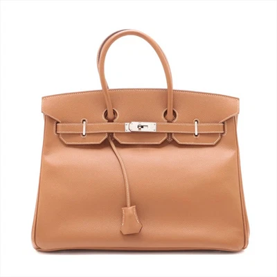 Accesorios de metal Hermès Birkin 35 Le Tournay Veau Epsom oro plata □N:2010 Foto 1 de 4