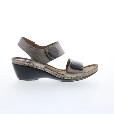 Sandalias con cuñas de cuero gris Softspots Pamela 7335893 para mujer Foto 1 de 4