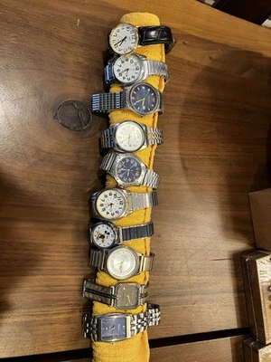 10 Mens Watches Quartz Working Seiko Armitron Timex Lorus Universe Sharp Gruen - Image 1 of 4