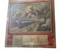 1943 Pennsylvania Railroad Calendar Uncle Sam Complete WWII PRR Dean Cornwell