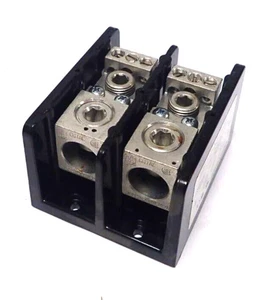 MARATHON 1432587 POWER TERMINAL BLOCK 380A 600V PANEL MOUNT 2 POLE - Picture 1 of 6