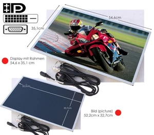 HAUT-PARLEUR 24" 61CM OPENFRAME MONITEUR DISPLAY PORT VGA DVI FHD 1920x1080 16:9 24-7 - Photo 1/5