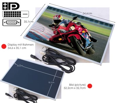 ALTOPARLANTE 24" 61CM MONITOR OPENFRAME PORTA DISPLAY VGA DVI FHD 1920x1080 16:9 24-7 - Immagine 1 di 4