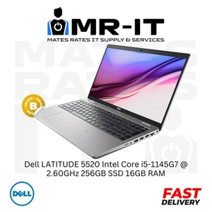 Dell Latitude 5520 Intel Core i5-1145G7 @ 2.60GHz 256GB SSD 16GB RAM B Grade - Picture 1 of 1