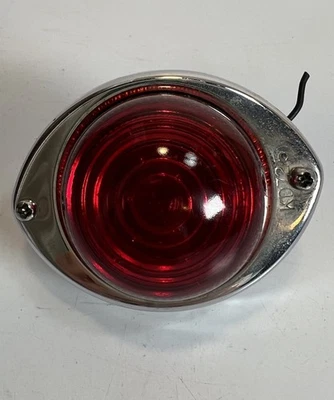 Beautifully- Made NOS KD725 Red  Art Deco GLASS Lens Marker Light-Rat Rod - Image 1 of 4
