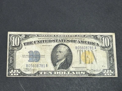 1934 A $10 ***North Africa*** Silver Certificate Note US Bill LOW Shipping!!! - Image 1 of 2