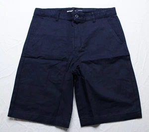 Old Navy Boy's Zip Fly Knee Length Twill Shorts JL3 In The Navy Size 18 NWT - Picture 1 of 3