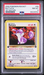 2000 Pokemon Rocket 66 Rattata 1. Edition PSA 8 - Bild 1 von 2