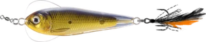 LIVETARGET Flutter Shad Jigging Spoon 3/8 oz Gold / Black Live Target BASS |B4 - Picture 1 of 1
