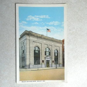 Beloit Cassa di Risparmio Beloit Wisconsin WI Cartolina d'epoca F685 - Foto 1 di 2