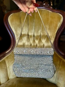 1950s Vintage Rhinestone Crystal Handbag – Simply Stunning! - Picture 1 of 11