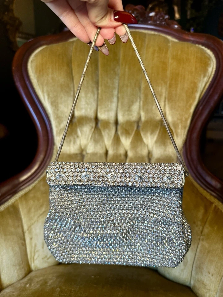 1950s Vintage Rhinestone Crystal Handbag – Simply Stunning! - Image 1 of 4