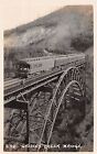 CANADA ALBERTA Postcard Real Photo RPPC c1940s STONEY CREEK Railroad Bridge 102