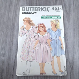 Sewing Pattern Girls Dresses UNCUT Butterick 6031 - Picture 1 of 3