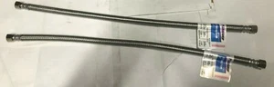 (2 Stück) 20" Wasserverbinder / Versorgungsleitung 3/8" Comp x 3/8" Comp 20" LANG - Bild 1 von 2