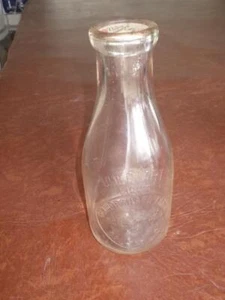 VINTAGE EMBOSSED OLD ORCHARD FARM DAIRY SALEM OHIO QUART MILK BOTTLE VG - Picture 1 of 1