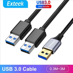 Fast USB 3.0 Super Speed Data Connection Cable Type A Male to A Male M-M Cord - Picture 1 of 19