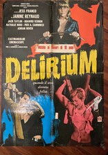 DELIRIUM 100x140 MANIFESTO JESUS FRANCO - NECRONOMICON 1968 Poster