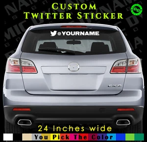 24 inch Custom Twitter Sticker username your name vinyl decal sticker JDM drift - Picture 1 of 4