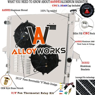 For 2003-2010 Dodge Ram 2500 3500 5.9L 6.7L Diesel 2 Row Radiator Shroud Fans - Image 1 of 4