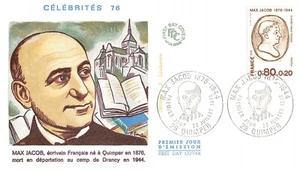 Envelope FDC FRANCE Max Jacob 1976 Quimper N2 - Picture 1 of 1