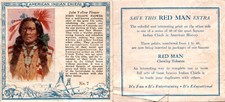 T129 Red Man Chewing Tobacco, American Indian Chiefs, 1952, #7 John YellowFlower