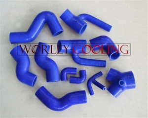 SILICONE BOOST HOSE KIT FOR AUDI S4/A6 B5 2.7L BI-TURBO 1997-2001 1998 99 BLUE - Picture 1 of 6