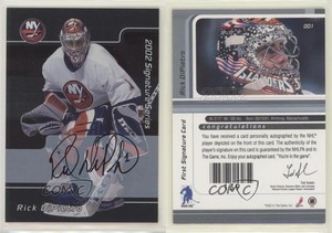 2001-02 ITG Be A Player Signature Series Auto Rick DiPietro #001 Auto