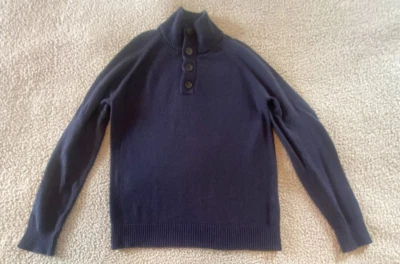 Banana Republic Men's Navy Blue Long Sleeve Henley Sweater Size S - Image 1 of 4