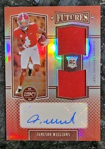 Jameson Williams 2022 Panini Legacy Football /100 Patch Auto Rookie RC Lions - Picture 1 of 3