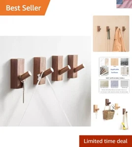 8 Heavy Duty Rustic Hooks with Adhesive & Drilling Options - Organize with Style - Picture 1 of 9