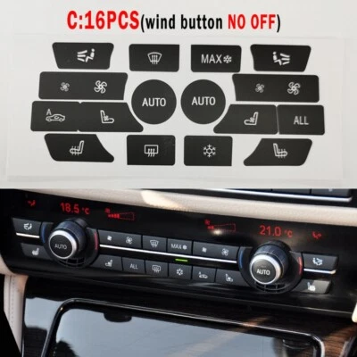 AC Button Climate Control Decals Stickers For BMW 7 Series 740i 750i 2007-2015 - Image 1 of 4