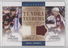 2014 Artifacts Tundra Tandems Blue Dual Jersey Gabriel Landeskog Erik Karlsson