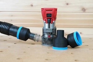 Adaptador de manguera de aspiradora de tienda de 2 1/2" para router Milwaukee M18 - Imagen 1 de 4