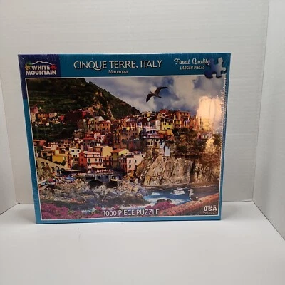 Puzzle Manarola WHITE MOUNTAIN Cinque Terre, Italia 1000 Piezas Nuevo Precintado COMPLETO Foto 1 de 4