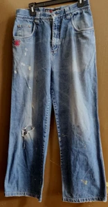 Kikwear Jean 1990's Thrashed Grunge Skaters Jeans (Baggy) Inseam 33" Waist 30" - Picture 1 of 12