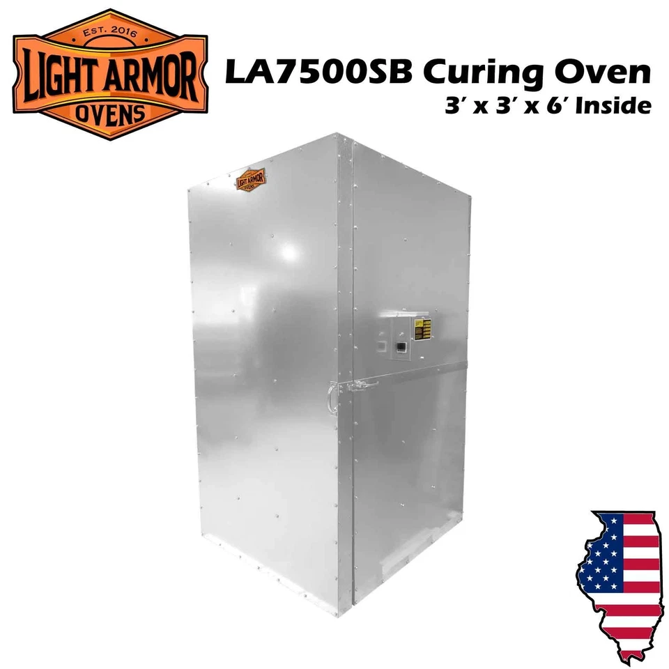 LIGHT ARMOR OVENS Powder Coat Oven, Cerakote Oven, Curing Oven (Inside: 3' W x 3' D x 6' T)