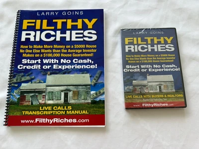 FILTHY RICHES "LIVE" CALLS WITH BUYER & REALTORS BY LARRY GOINS  MANUAL & 2 CDS! - Image 1 of 4