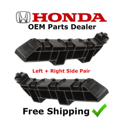 Par de soportes de retención espaciador de parachoques delantero izquierdo + derecho Honda Fit 2007-2008 nuevo (OEM) Foto 1 de 4