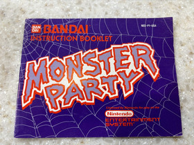 MONSTER PARTY ORIGINAL INSTRUCTION MANUAL GAME BOOK NINTENDO NES HQ